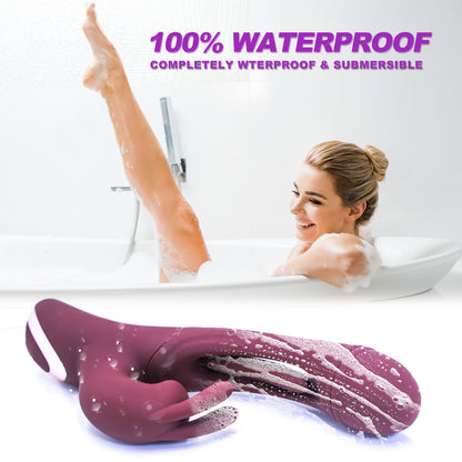 Rabbit Clitoral G Spot Vibrator - Vibrating Dildo Tickle Flapping Prostate Massager