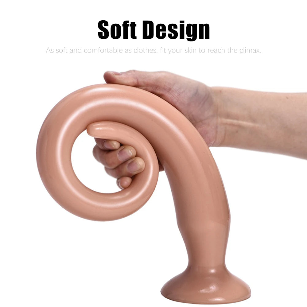 Silicone Anal Dildo Butt Plug - 20 inch Long Tail Anal Dilator G Spot Stimulator Prostate Milk