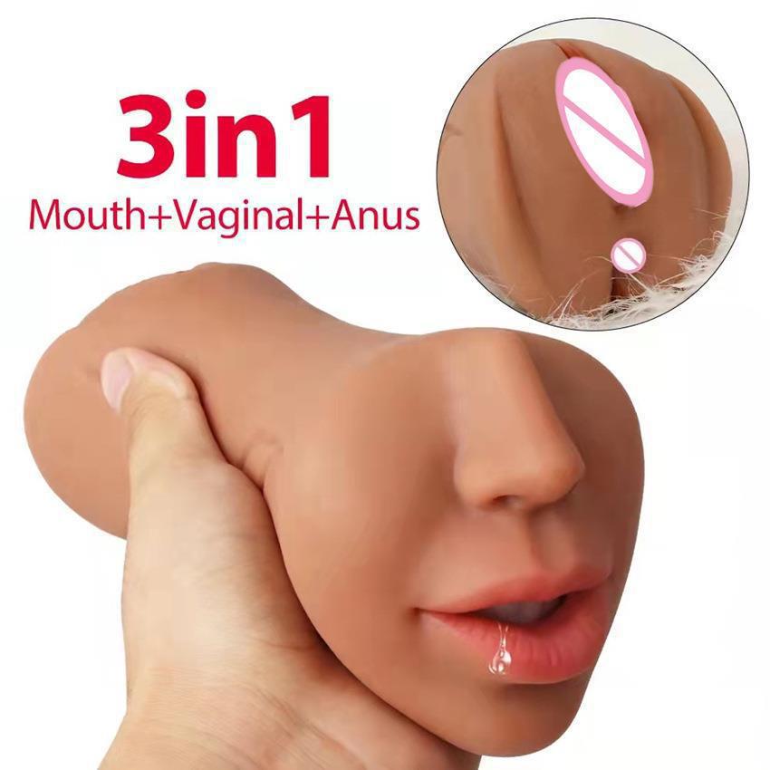 Oral Sex Pocket Pussy Masturbation Cup - Realistic Mouth Penis Masturbator Male Sex Toy