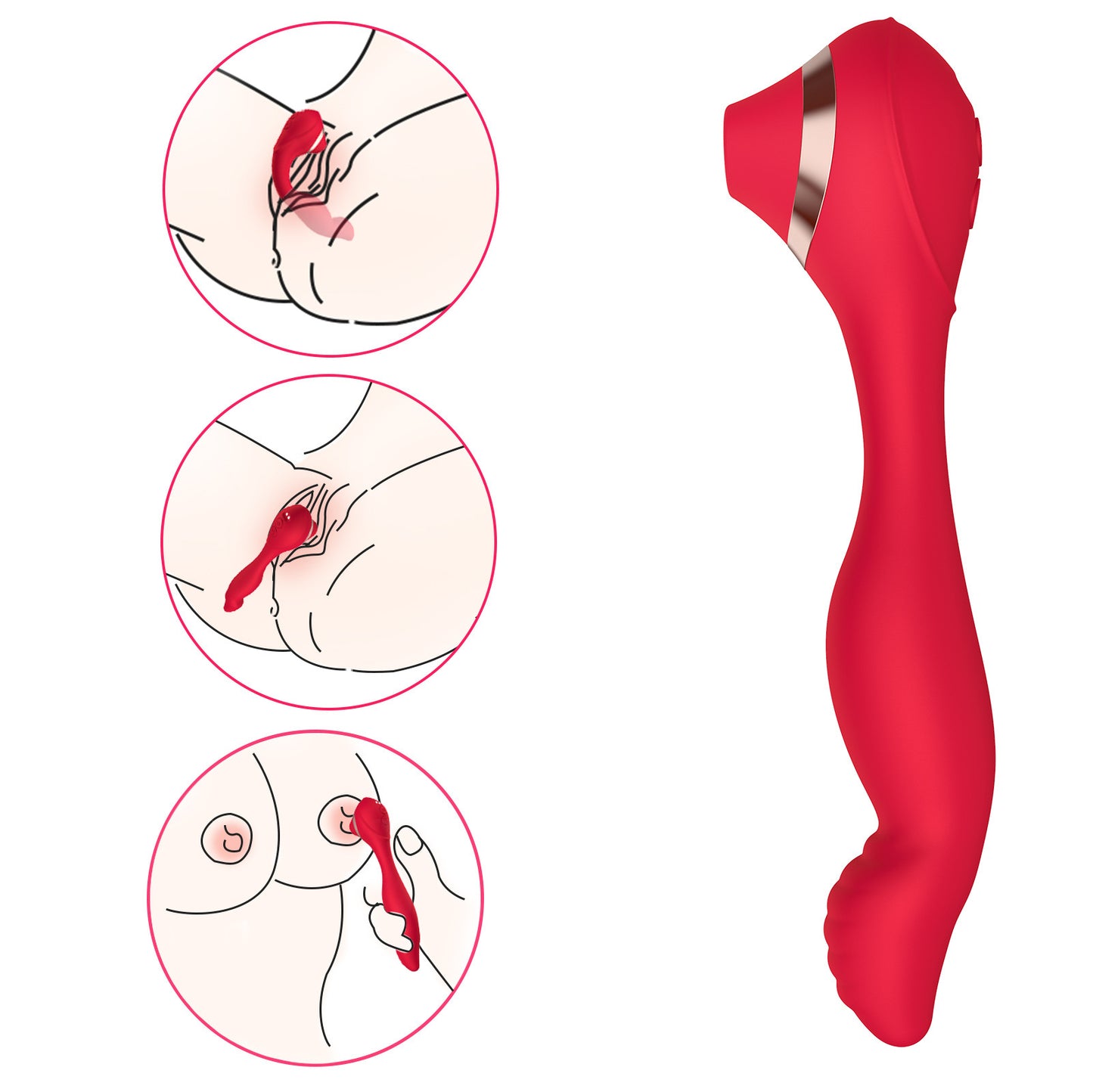 Clit Sucker G Spot Vibrator - Finger Prostate Massager Female Sex Toys