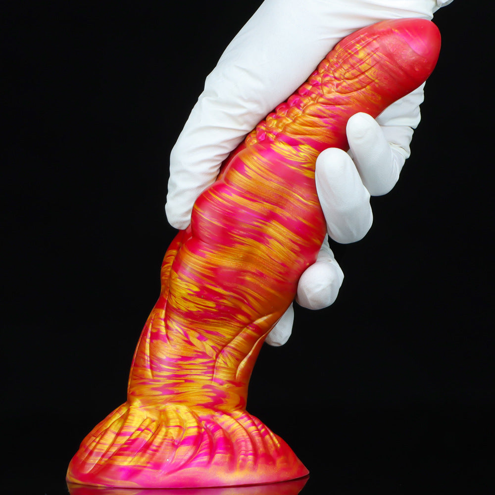 Exotic Anal Dildo Butt Plug - Fantasy Color-Mixing Silicone Monsterdildo Sex Toys for Women