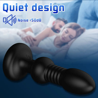 Schubdildo-Vibrator – ferngesteuertes Teleskop-Analplug-Prostata-Massagegerät