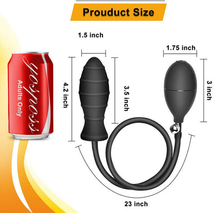 Aufblasbarer Analplug - Silikondildo Classic Threads Prostatamassagegerät