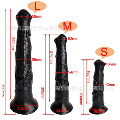 Langer Pferdedildo-Buttplug – realistisches Tier-Analdildo-Sexspielzeug für Männer und Frauen