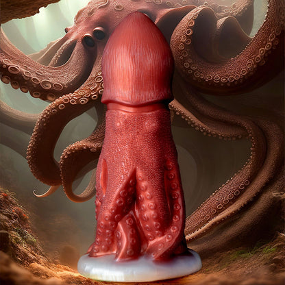 Realistic Octopus Monster Dildo Butt Plug - Big Suction Cup Silicone Alien Dildos Sex Toy