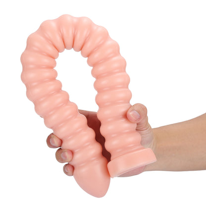 Extra Long Tail Butt Plug - Sprial Beads Anal Dildo Vaginal Prostate Massager