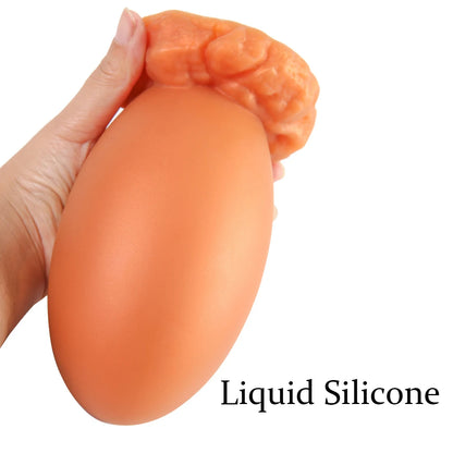 Gode ​​anal en silicone souple - Jouets pour adultes dilatateur de plug anal en forme d'œuf de dragon réaliste