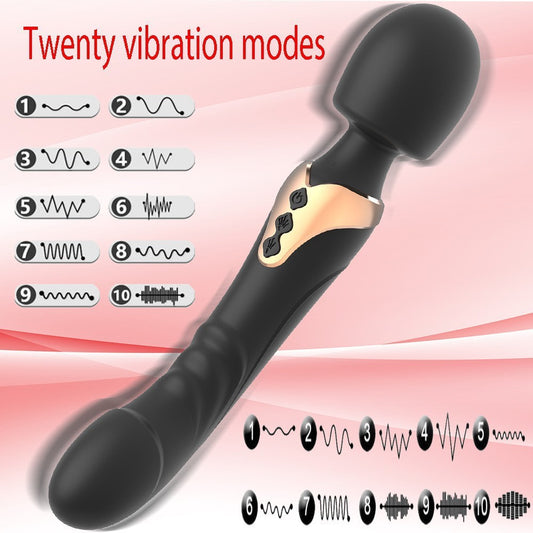 Stimulateur de clitoris de mamelon de baguette magique-gode réaliste vibrateur de point G jouet sexuel féminin
