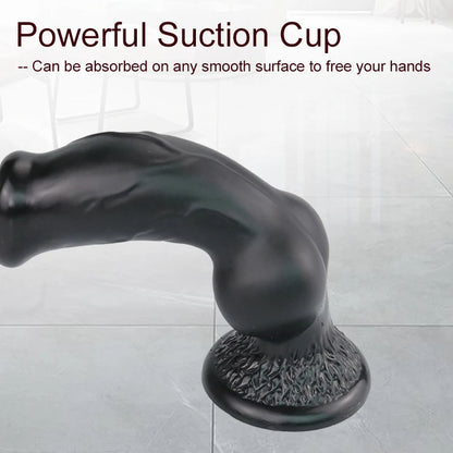 Monster Dog Dildo Butt Plug - Suction Cup Realistic Animal Dildos Female Sex Toys