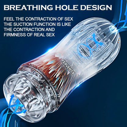 Silicone Pocket Pussy Masturbation Cup - Blowjob Squeezing Penis Masturbator Male Sex Toy