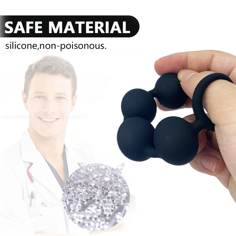 Small Anal Beads Butt Plug - Silicone Ball Anal Dildo Beginner Sex Toy Domlust Small Anal Beads Butt Plug - Silicone Ball Anal Dildo Beginner Sex Toy Domlust