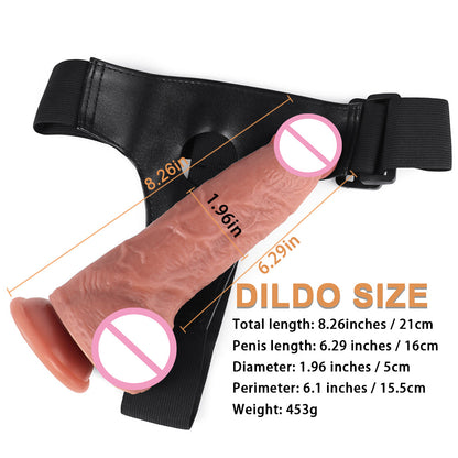 Strapless Strap-on Realistic Dildo - Silicone Big Anal Dildos Lesbian Couple Sex Toys