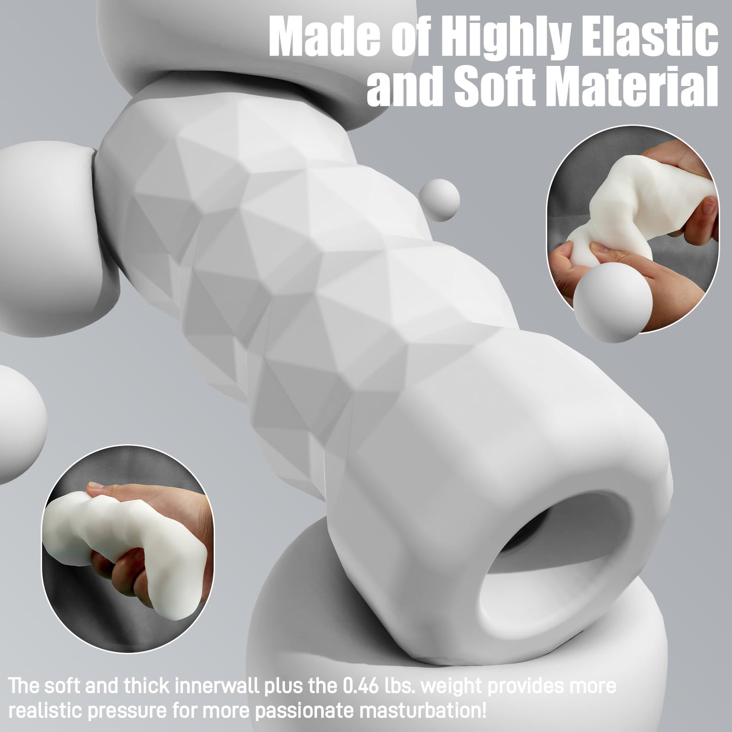 Diamond Pocket Pussy Male Masturbator - Realistic Vaginal Penis Massage Sex Toys for Men
