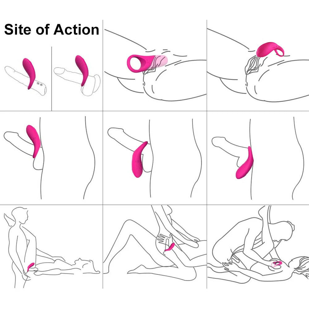 Vibrating Panty Vibrator - 36 Modes Cock Ring Clitoral Stimulator Sex Toys for Couples