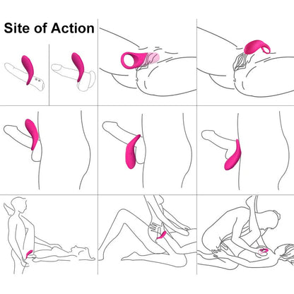 Vibrating Panty Vibrator - 36 Modes Cock Ring Clitoral Stimulator Sex Toys for Couples