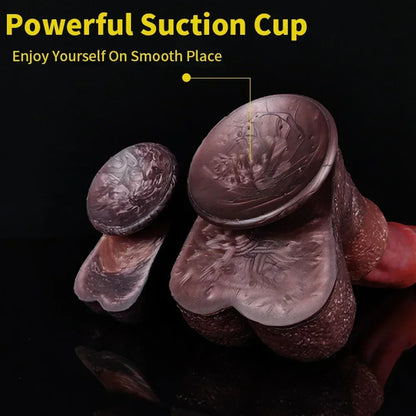 Big Testicle Horse Dildo Butt Plug - Silicone Suction Cup Lifelike Monsterdildo Sex Toys for Women