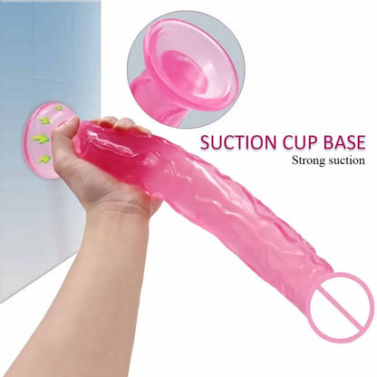 14-inch Long Realistic Anal Dildo Butt Plug - Silicone Dildos G Spot Prostate Massager