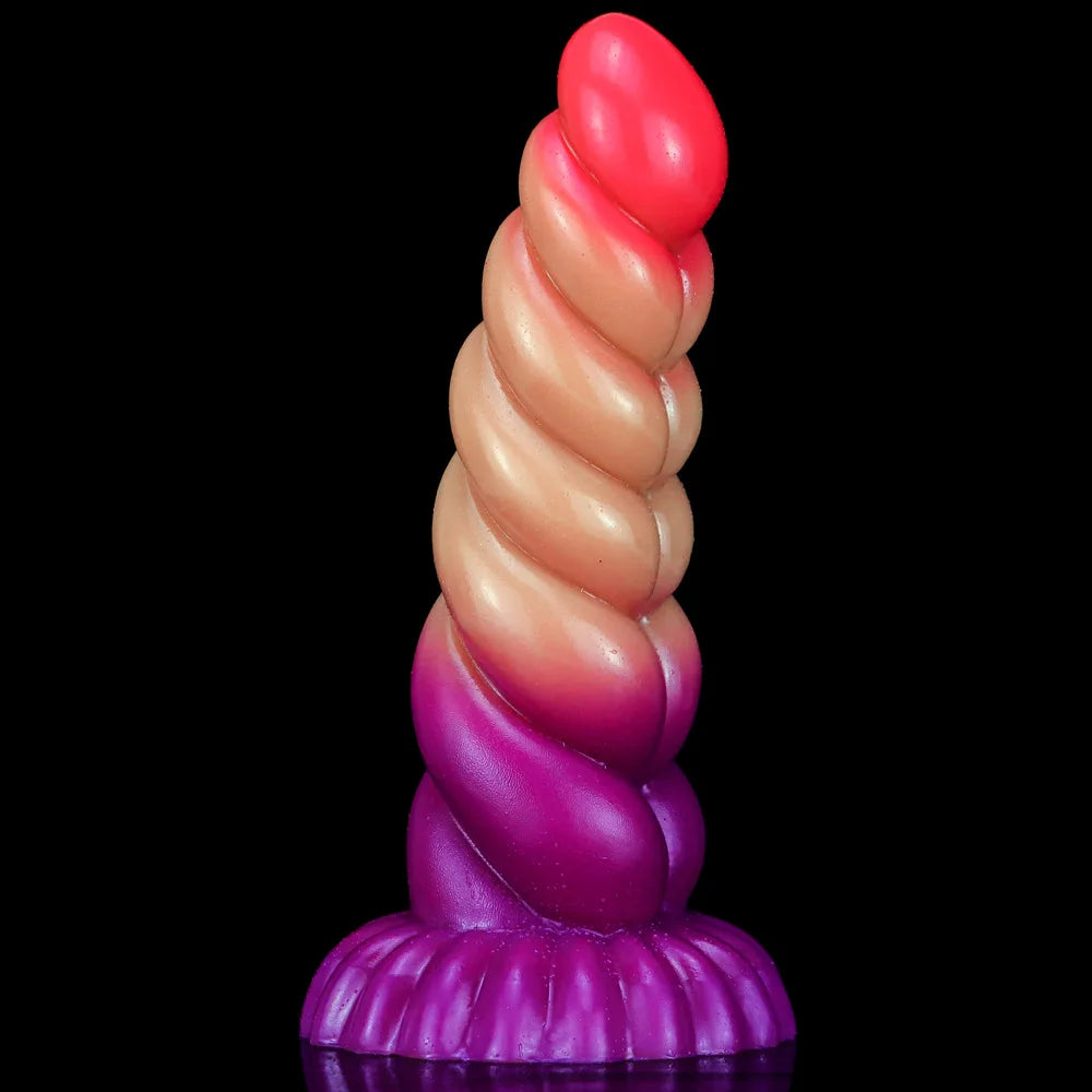 Monster Analdildo Butt Plug – Sprial Silikon Fantasy-Dildos Vagina Prostata-Massagegerät