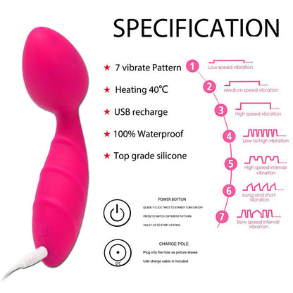 Doppelend-Analdildo G-Punkt-Vibrator – austauschbarer Klitoris-Stimulator, Analkugeln, Prostata-Massagegerät