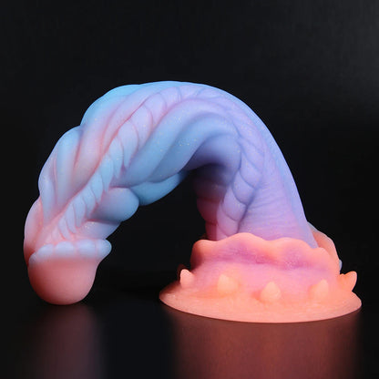 Leuchtender Drachendildo-Buttplug – riesige Monsterdildos, bunt leuchtendes Analsexspielzeug