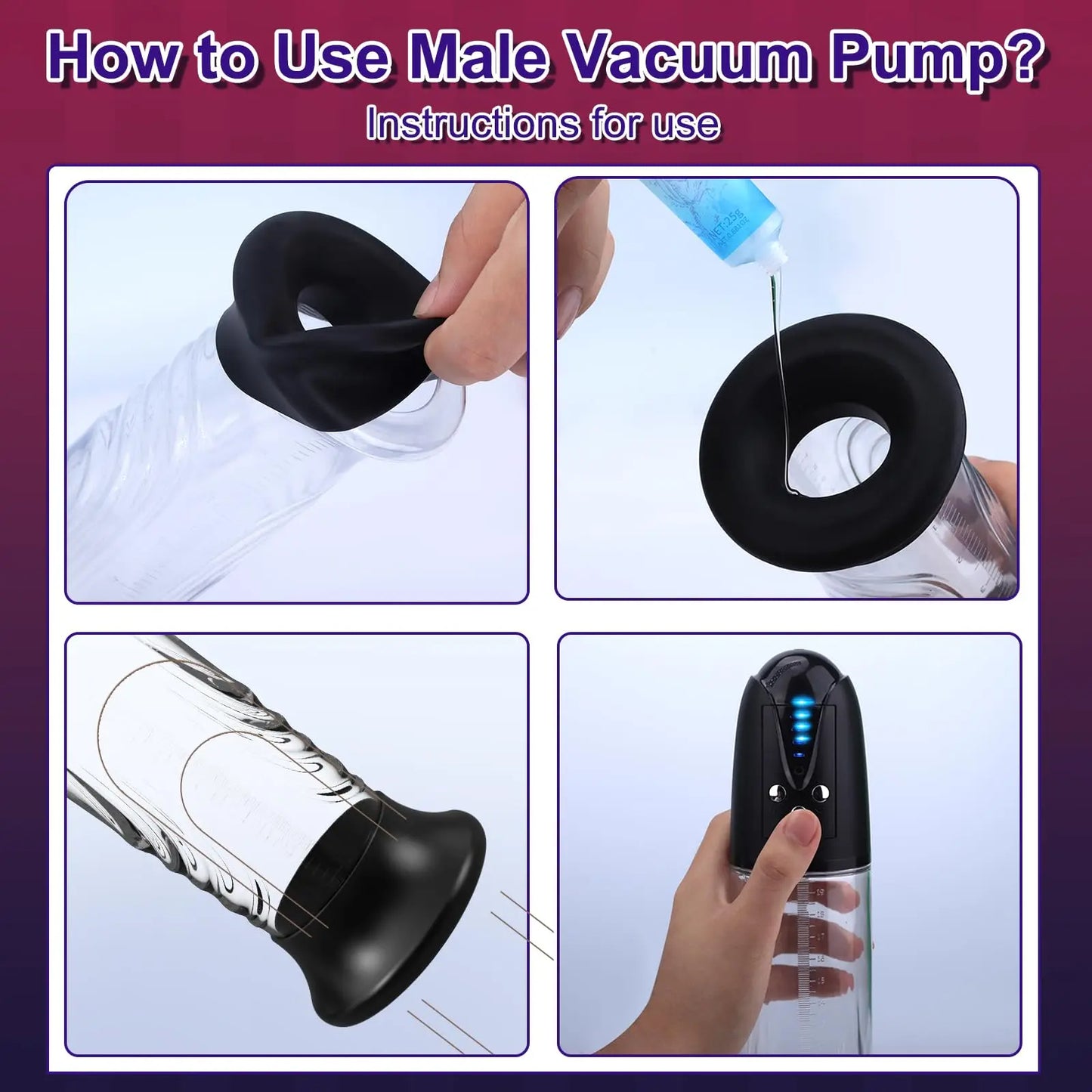 Electric Penis Pump Male Masturbator - Vaccum Sucking Pocket Pussy Sex Toy for Men