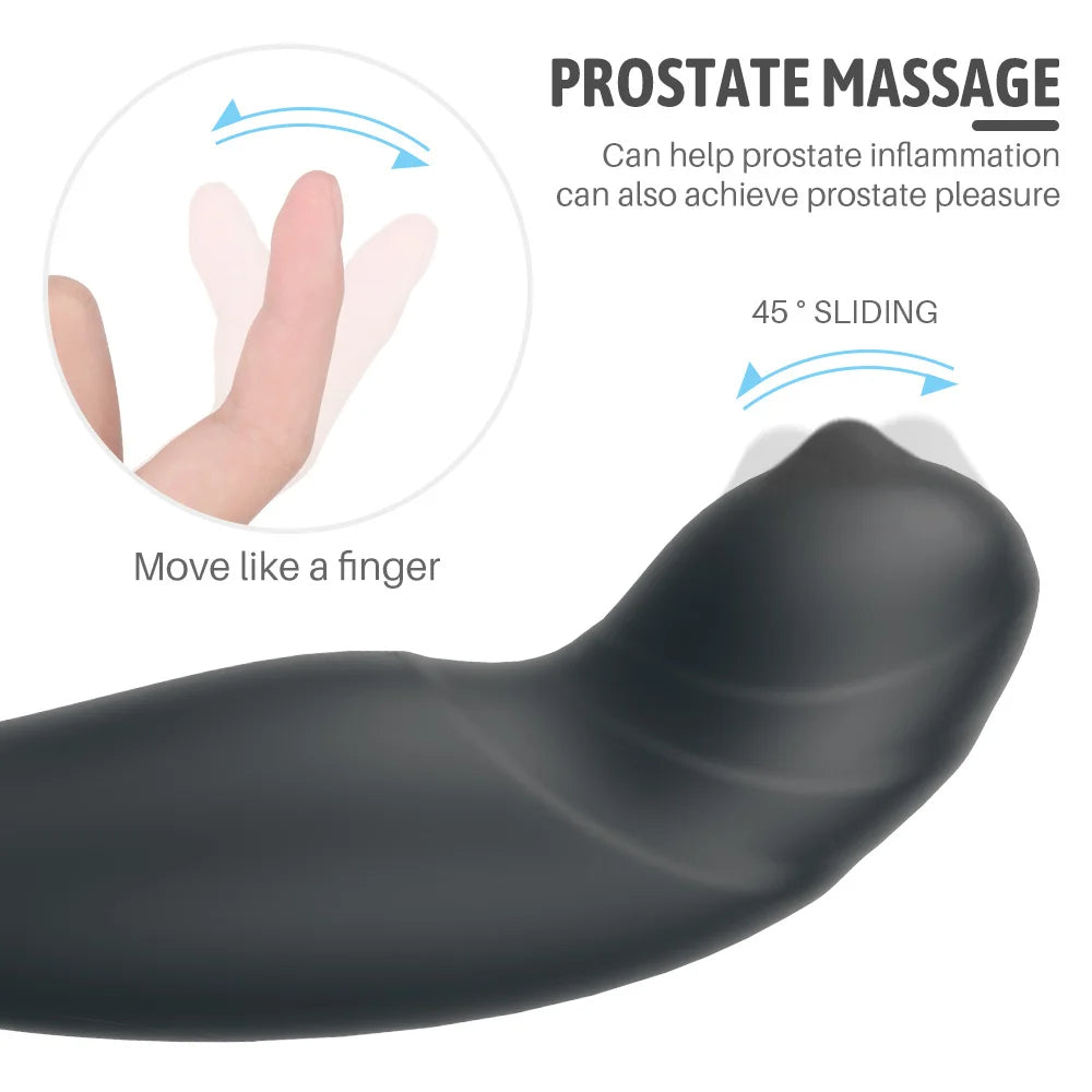 Masseur de prostate à boucle télécommandée - Prise anale avec doigt et anneau pénien pour retarder l'éjaculation