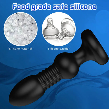 Schubdildo-Vibrator – ferngesteuertes Teleskop-Analplug-Prostata-Massagegerät