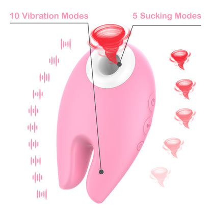 Clit Sucking Nipple Clamp Female Sex Toys - Vibromasseur clitoridien extra silencieux