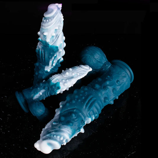 Gode en silicone Dragon Fantasy - Modèle texturé à pointes avec détails sculptés