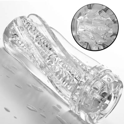 Jelly Pocket Pussy Mens Masturbation Cup - Vacuum Male Masturbator Penis Blowjob Sex Toy