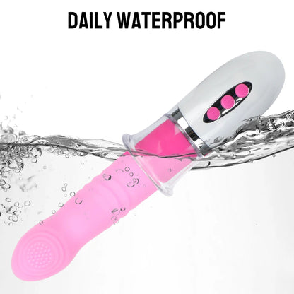 Zungen-Klitoris-Vibrator – austauschbare Nippelklemmen, die vibrierende Dildo-Sexspielzeuge schieben