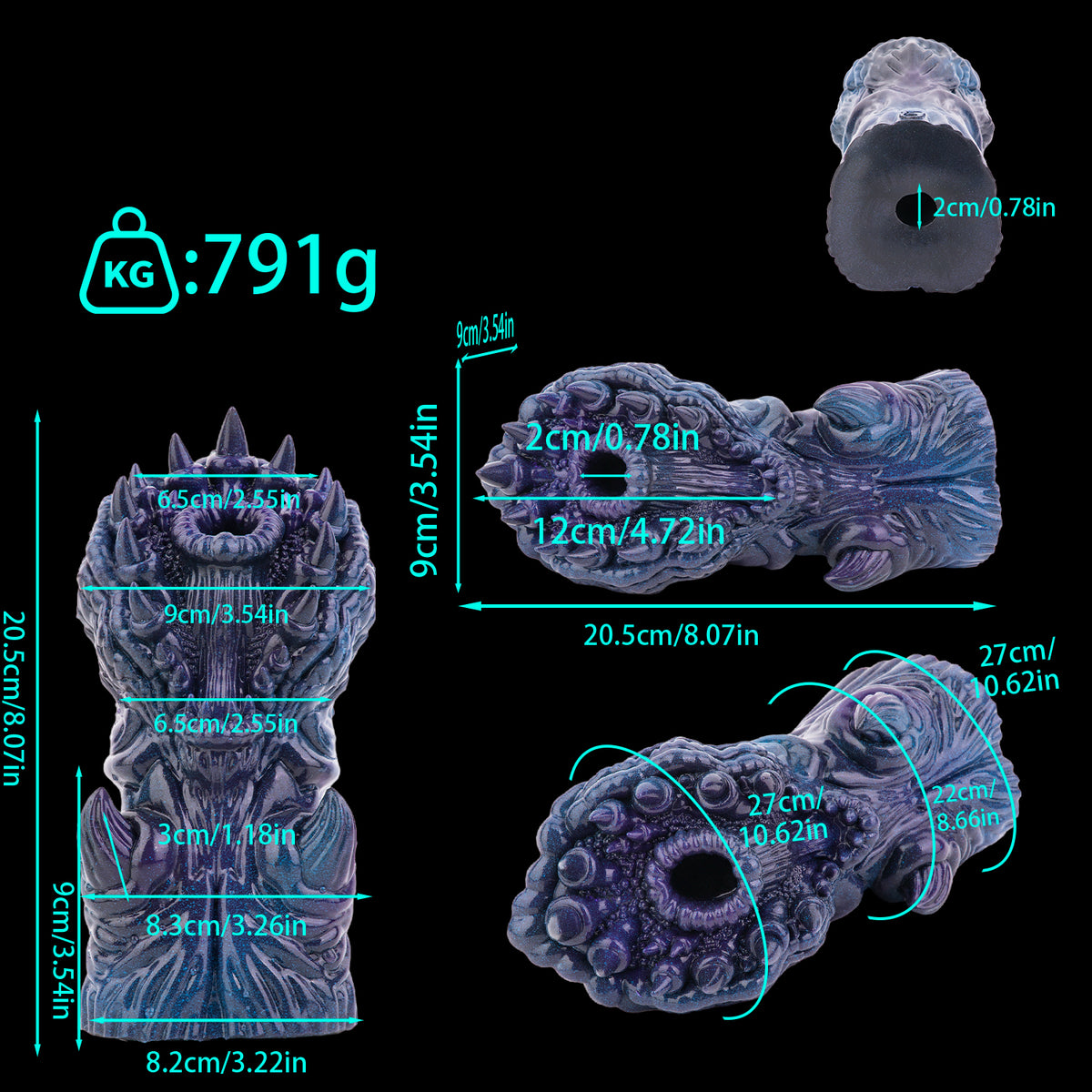 Alien Pussy Xeno Creature – Dark Alien Sleeve made of Platinum Silicone for Sci-Fi Fantasies