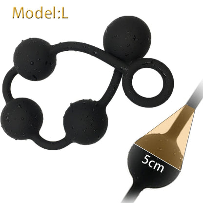 Analkugeln Butt Plug - Silikonkugeln Vagina Anal Sexspielzeug für Frauen Männer BDSM Spiele