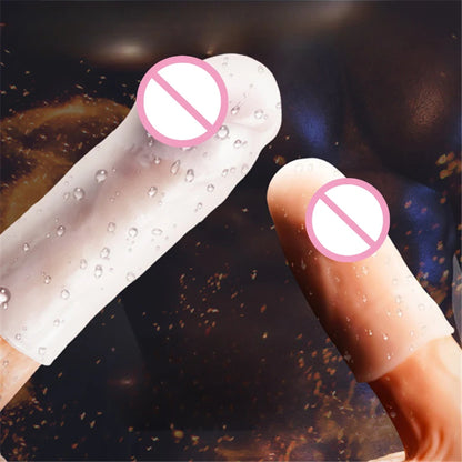 Jouet sexuel de préservatif à manchon en silicone pour hommes - Pussys de poche de massage de pénis extensible
