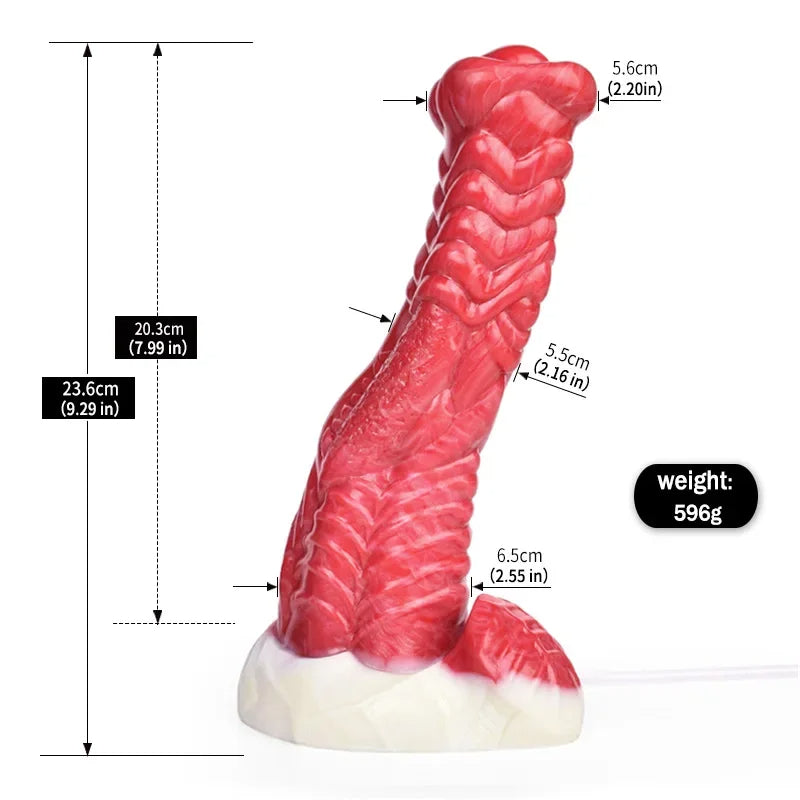 Water Jet Monster Dildo Butt Plug - Squirting Silicone Anal Dildos Female Sex Toys