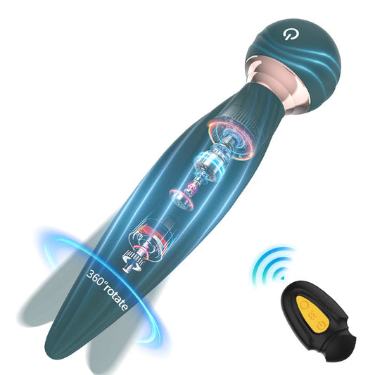 Remote Control Vibrating Dildo Butt Plug - 360° Rotation G Spot Rose Handle Prostate Massager