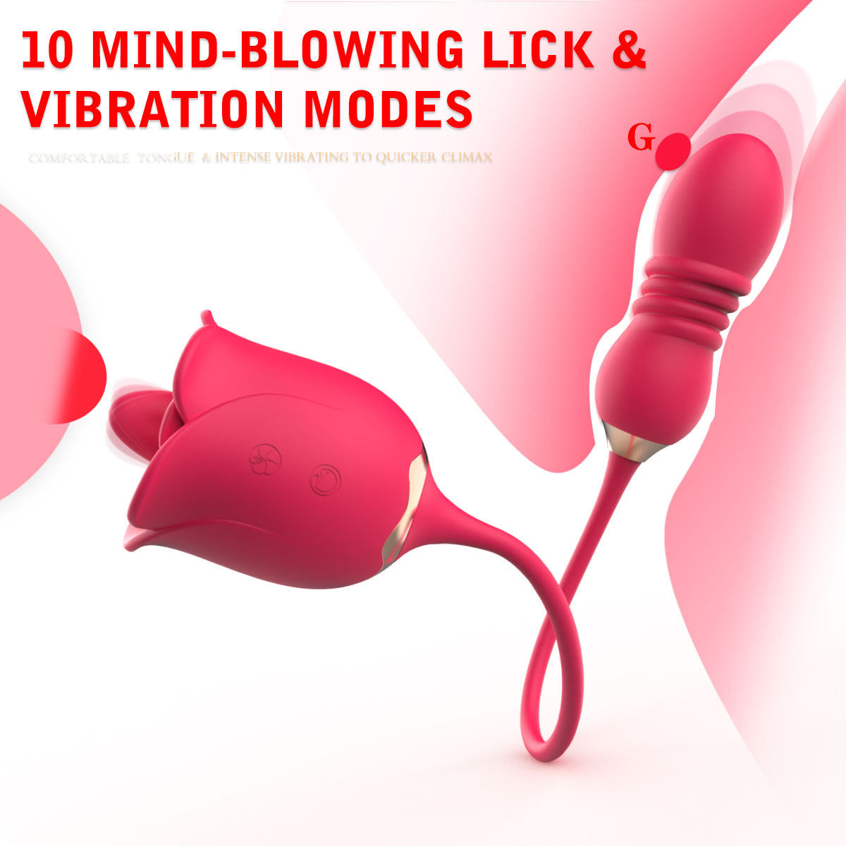 Double End Clit Stimulator Dildo Thrusting Female Sex Toy - Rose Toy W Domlust Double End Clit Stimulator Dildo Thrusting Female Sex Toy - Rose Toy W Domlust