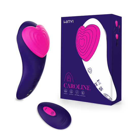 Remote Control Panty Vibrator - Wearable Clit Stimulator Heartring Magnetic Female Sex Toys