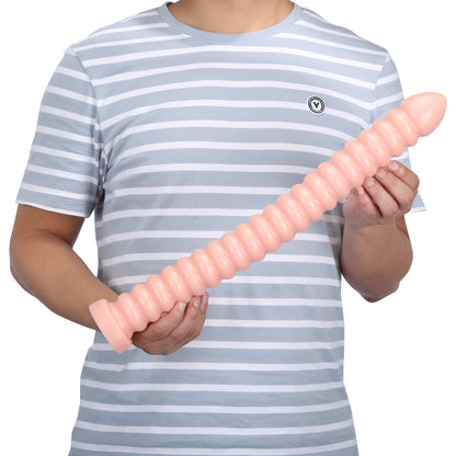 Extra Long Tail Butt Plug - Sprial Beads Anal Dildo Vaginal Prostate Massager