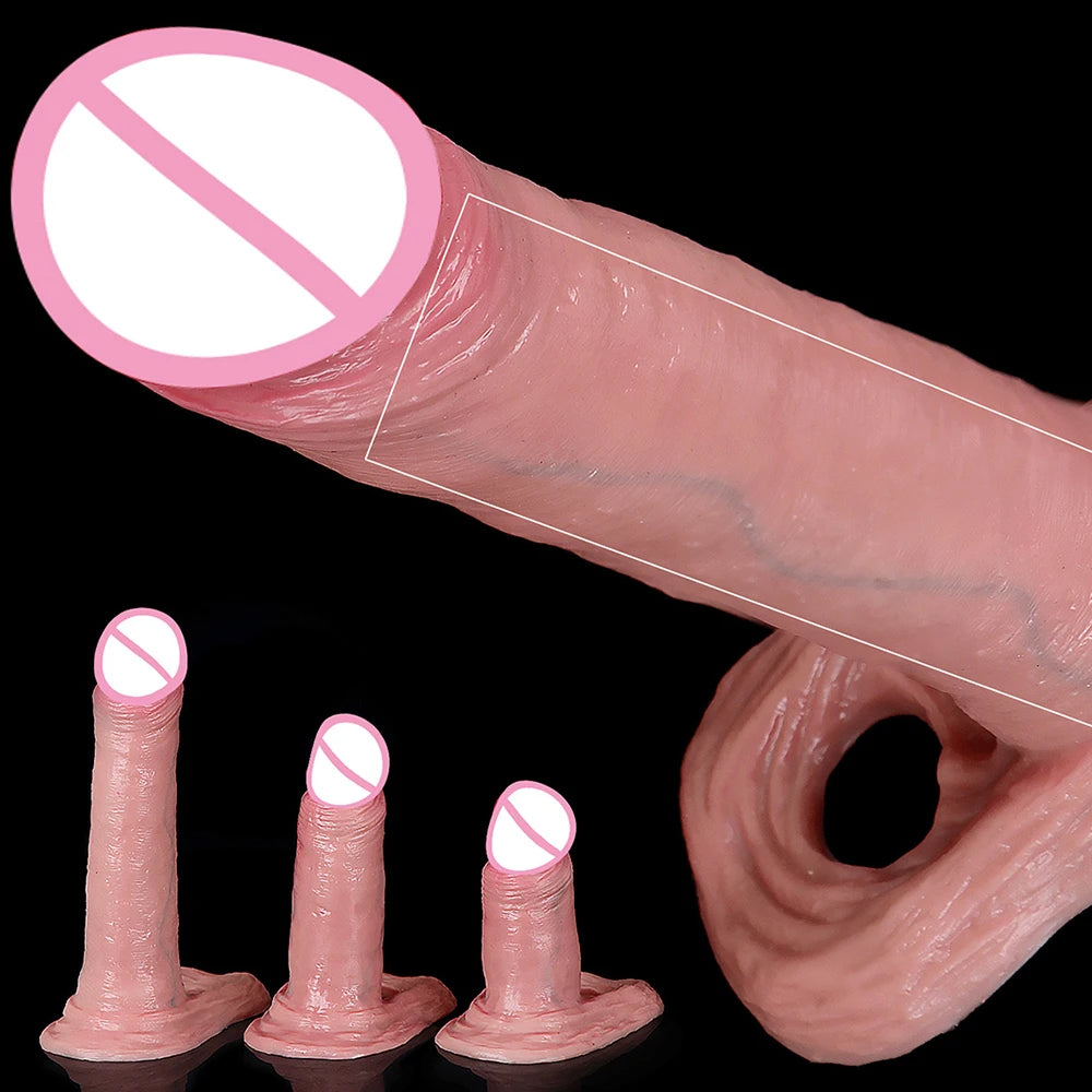 Penishülle aus Silikon zur Penisvergrößerung – riesiger realistischer Dildo, Kondom, Penisring, verzögerte Ejakulation, Sexspielzeug für Männer