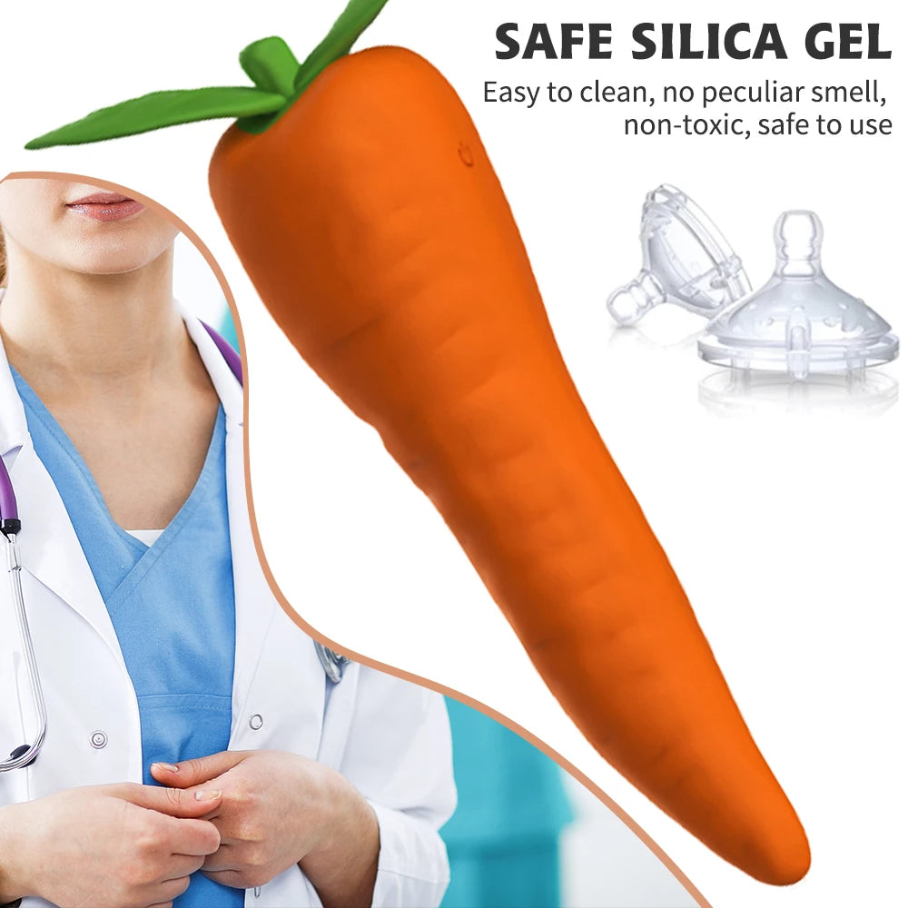 Karotten-G-Punkt-Vibrator – Nippel-Klitoris-Stimulator, weibliches Sexspielzeug