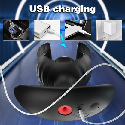 Inflatable Vibrating Anal Plug - Anal Ball Expander Estim Prostate Massager - Domlust