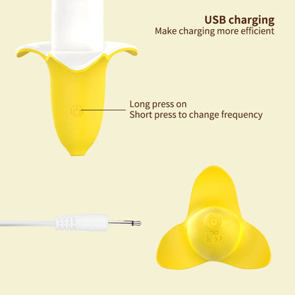 Schub-Didlo-Vibrator – handgehaltenes Bananen-G-Punkt-Prostata-Massagegerät