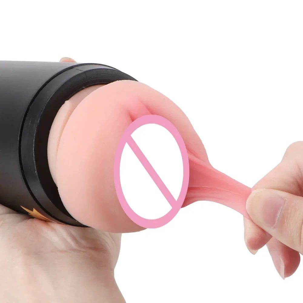 Beer Bottle Men Masturbation Cup - Realistic Vagina Pocket Pussy Male Sex Toys