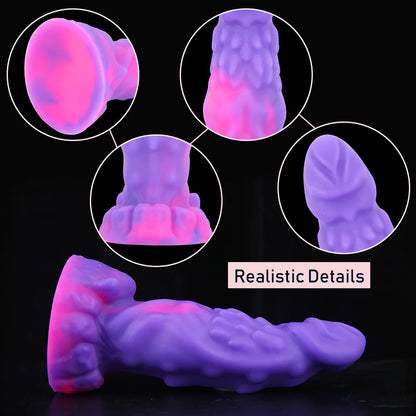 Exotic Dragon Monster Dildo - Silicone Suction Cup Butt Plug G Spot Prostate Toy