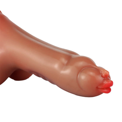 Fantasy Anal Dildo Butt Plug -  Exotic Realistic Mouth Glan Silicone Female Sex Toys