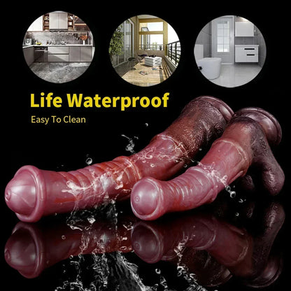 Big Testicle Horse Dildo Butt Plug - Silicone Suction Cup Lifelike Monsterdildo Sex Toys for Women