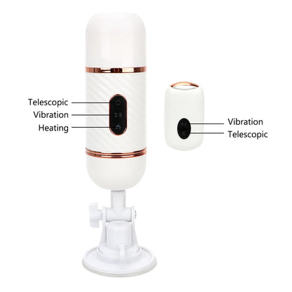 Thrusting Dildo Sex Machine - Remote Control Suction Cup Vibrator Telescopic Female Sex Toys