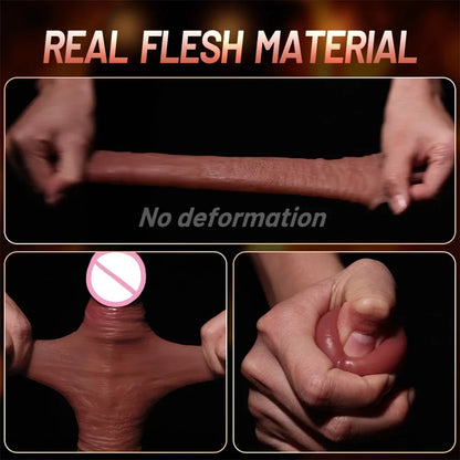 Realistic Penis Sleeve Condom Couple Sex Toy - Silicone Reusable Delay Ejaculation