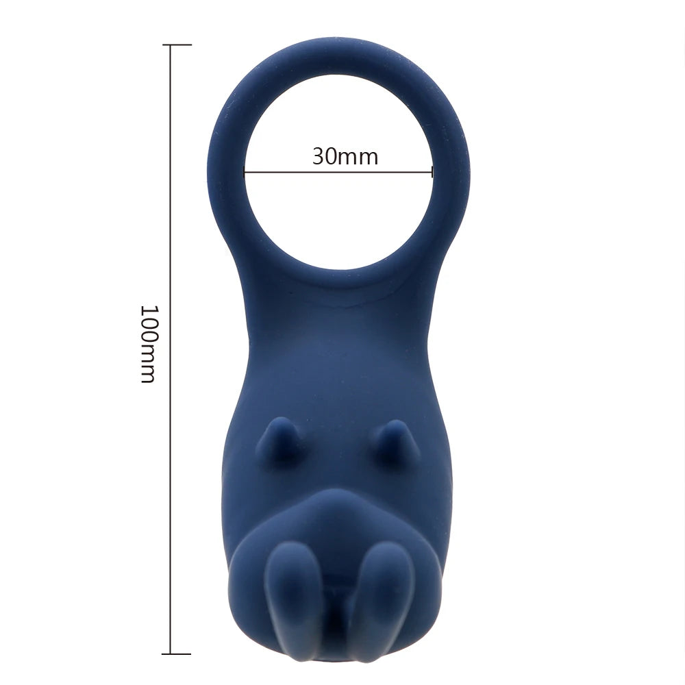 Vibrating Cock Ring Clit Stimulator - Rabbit Clitoral Vibrator Couple Sex Toys